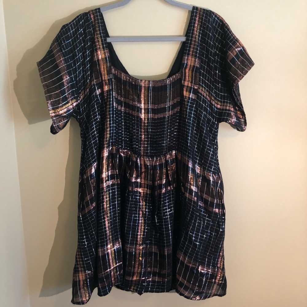 Free People Metallic Mini Dress
